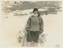 Image of MacMillan with Frank and Grant (Eskimo [Inughuit] dogs)